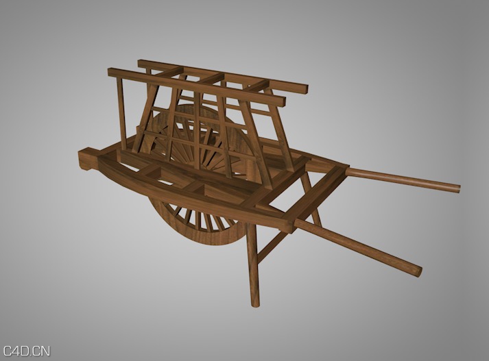 3d model2015-4-28 20:37:44c4d r17 后期制作c4d之家模型独轮车