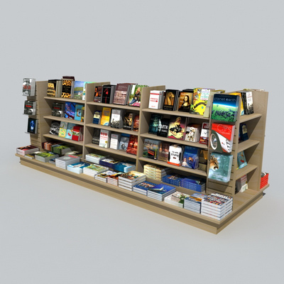 书店书架、书柜 书刊杂志、书籍C4D模型Bookstore desk, bookcases, shelves 3D model - C4D之家 - volume007-04.jpg