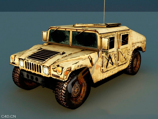 3款悍马汽车3D模型 hummer 3d models - C4D之家 - hummer-h1.jpg