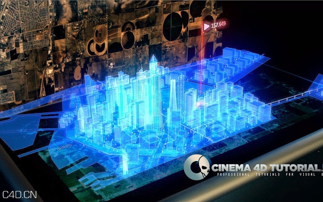 C4D城市高楼全息投影教程 Cinema4dtutorial.net – Hologram city - C4D之家 - vimero4.jpg