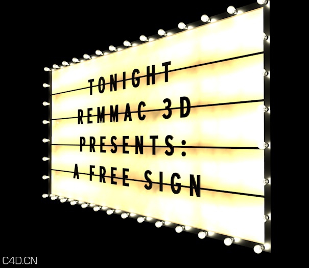 灯箱广告牌C4D模型 Marquee Sign - C4D之家 - cinema4d_ 2014-08-21 上午10.22.25.jpg