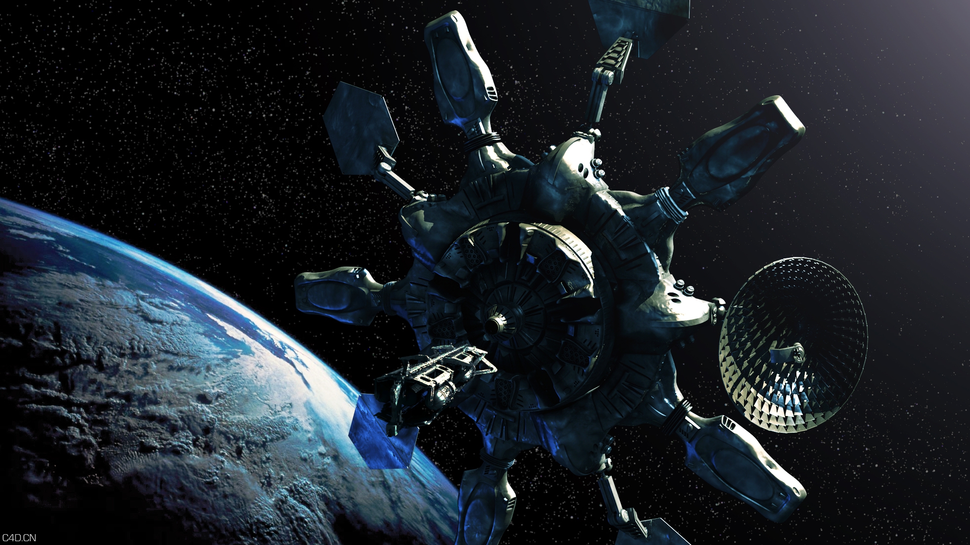 我的作品集 - C4D之家 - satellitevray.jpg