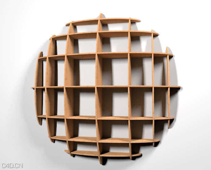 圆形书架C4D模型 Jim Shelves - C4D之家 - cinema4d_ 2014-11-20 22.30.43.jpg