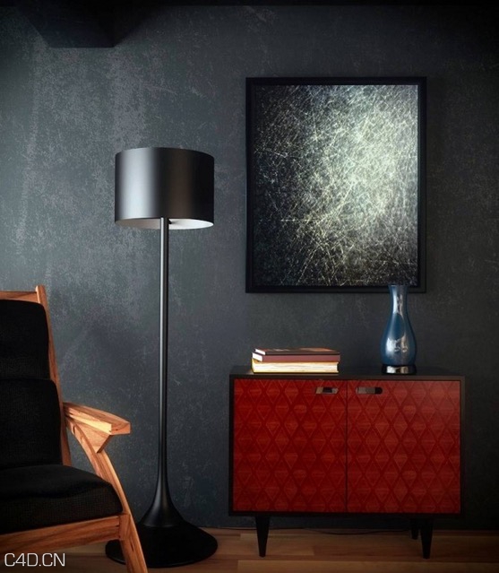 C4D室内渲染：书房一角 Complete Scene cinema 4d - C4D之家 - cinema4d_ 2014-11-29 00.08.08.jpg