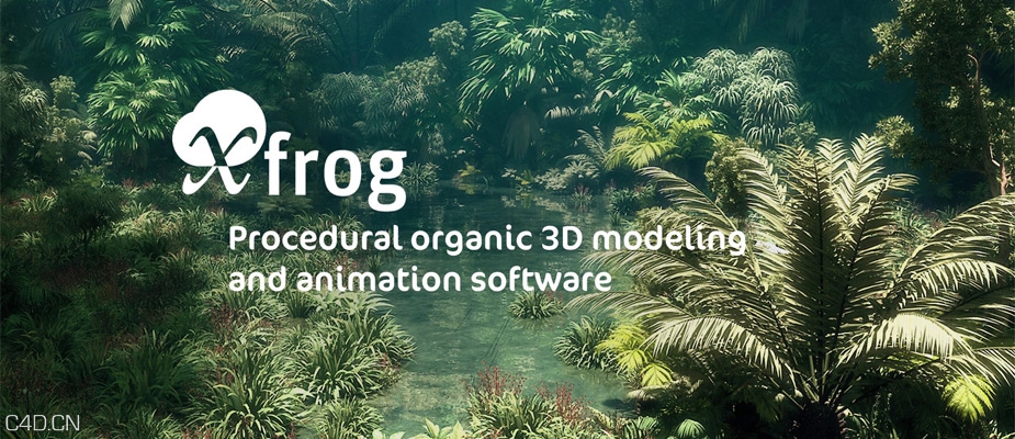 C4D XFrog v5.3植物插件汉化版Greenworks XFrog v5.3 DC10092015 For Cinema 4D - C4D之家 - history-of-xfrog-wide.jpg