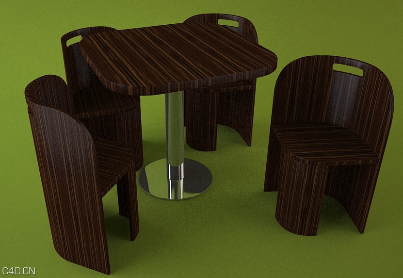 简约实木餐桌椅C4D模型（c4d for vray）Dining table and chair - C4D之家 - cinema4d_ 2015-11-28 22.20.43.jpg