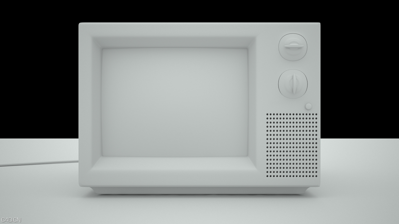 陈旧的电视机C4D渲染作品 The Original Curved Display - C4D之家 - 45dce326099005.5634ff33d5a8b.jpg