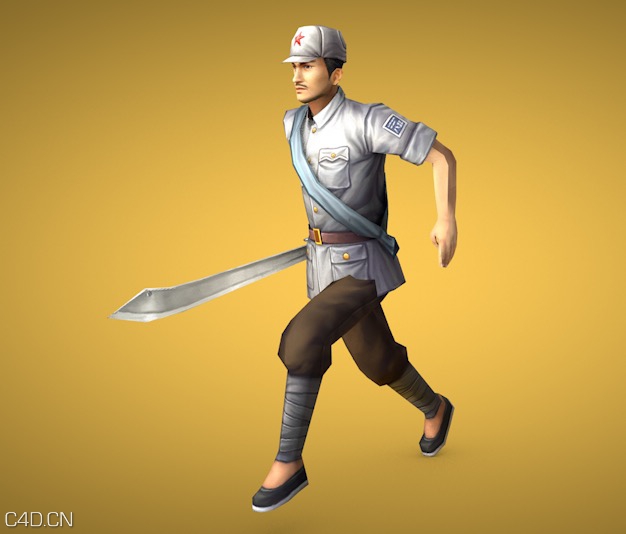 八路军跑步动画C4D模型（含绑定/动画） - C4D之家 - cinema4d_ 2016-03-19 02.29.58.jpg