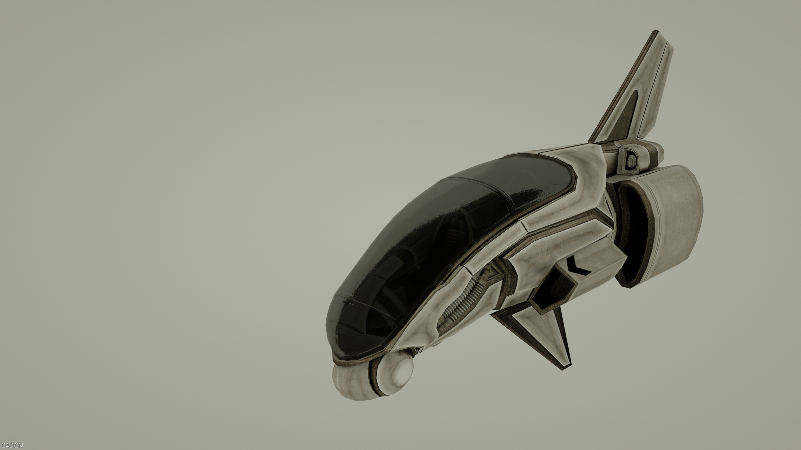 未来飞船小型C4D模型 - C4D之家 - E 45 Aircraft_Final.png