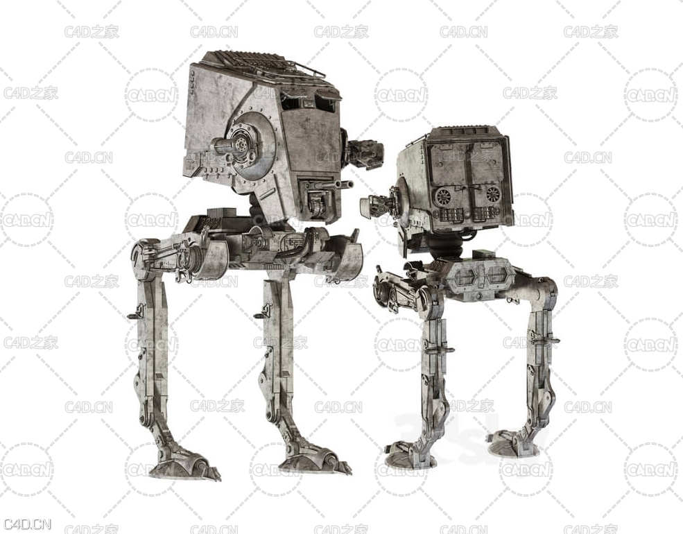 星球大战AT-ST步行者机器人模型 Star Wars AT-ST walker 3D model - C4D之家 - 0.jpg