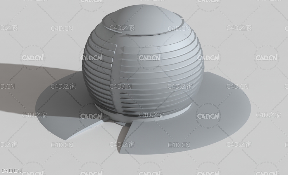 现代建筑 洲际酒店球型建筑C4D模型 - C4D之家 - 洲际酒店.jpg