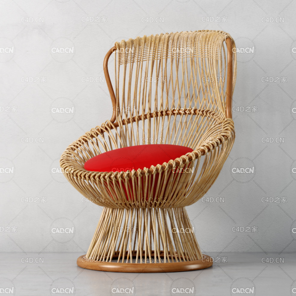 东南亚风格竹编藤椅C4D模型 Chair - C4D之家 - 008.jpg