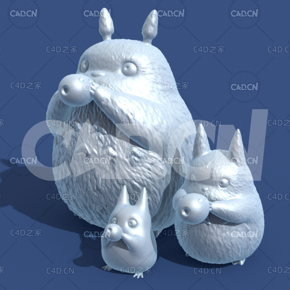 龙猫家族卡通角色雕塑C4D模型 STotoro Family - C4D之家 - 36.jpg