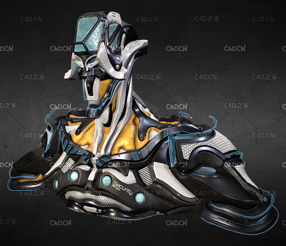 科幻机甲头像C4D模型 Science fiction mecha - C4D之家 - 微信图片_20201223033427.jpg