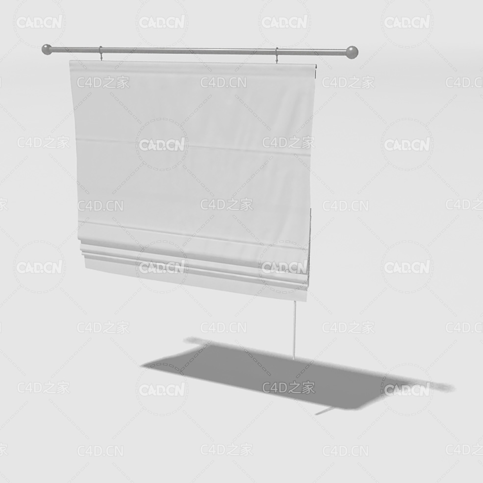 C4D垂直帘窗帘模型 Curtain 3D Model-3 - C4D之家 - 003_render.jpg