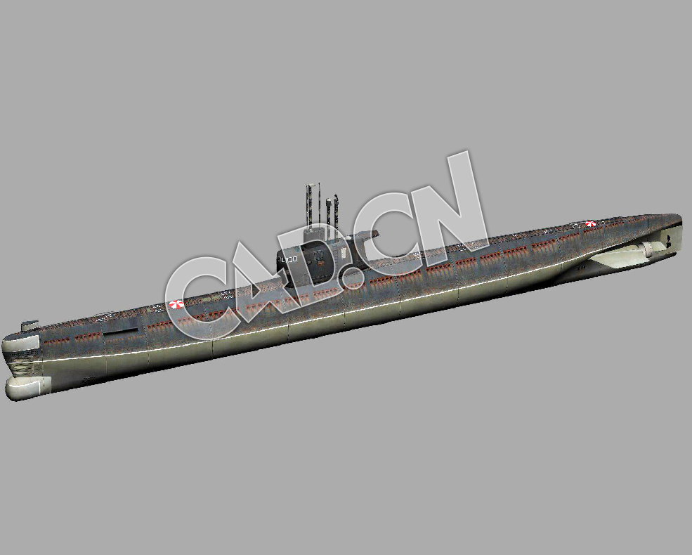 C4D海军舰艇军舰舰船-633型潜艇罗密欧级潜艇模型 Romeo-class submarine 3d Model - C4D之家 - 94.jpg