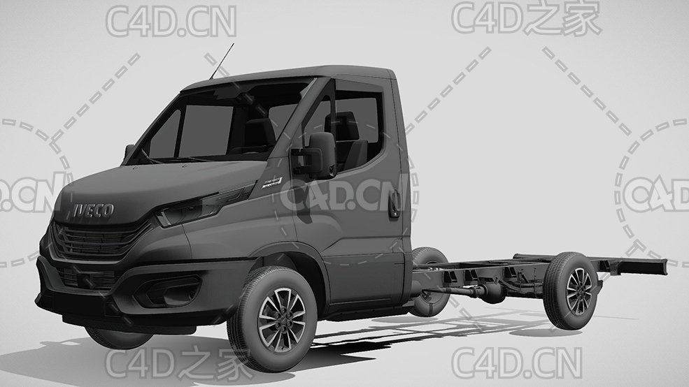 依维柯平板车卡车运输车牵引车2022款C4D汽车模型下载 - C4D之家 - 337.jpg