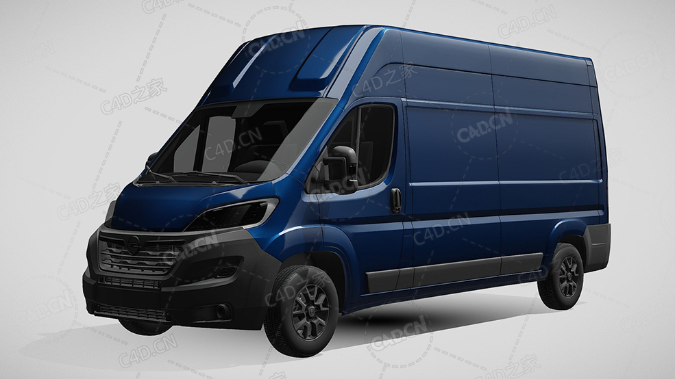 欧宝movano封闭车厢面包车货车2022款C4D汽车模型下载 - C4D之家 - 633.jpg