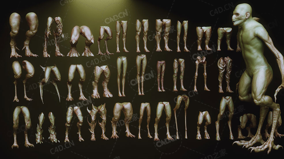 33个人物腿脚动物腿脚怪物鸟兽生物腿脚3D模型 ArtStation – LEGS – 33 Character... - C4D之家 - LEGS_THUMBNAIL-1.jpg