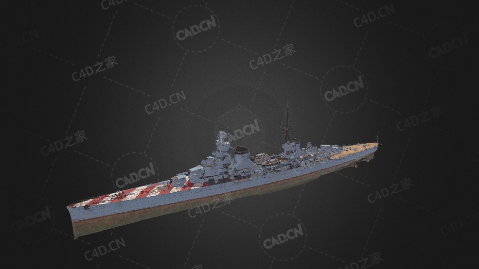 意大利海军塔兰托级巡洋舰C4D模型下载Trento 3d model - C4D之家 - 356.jpg