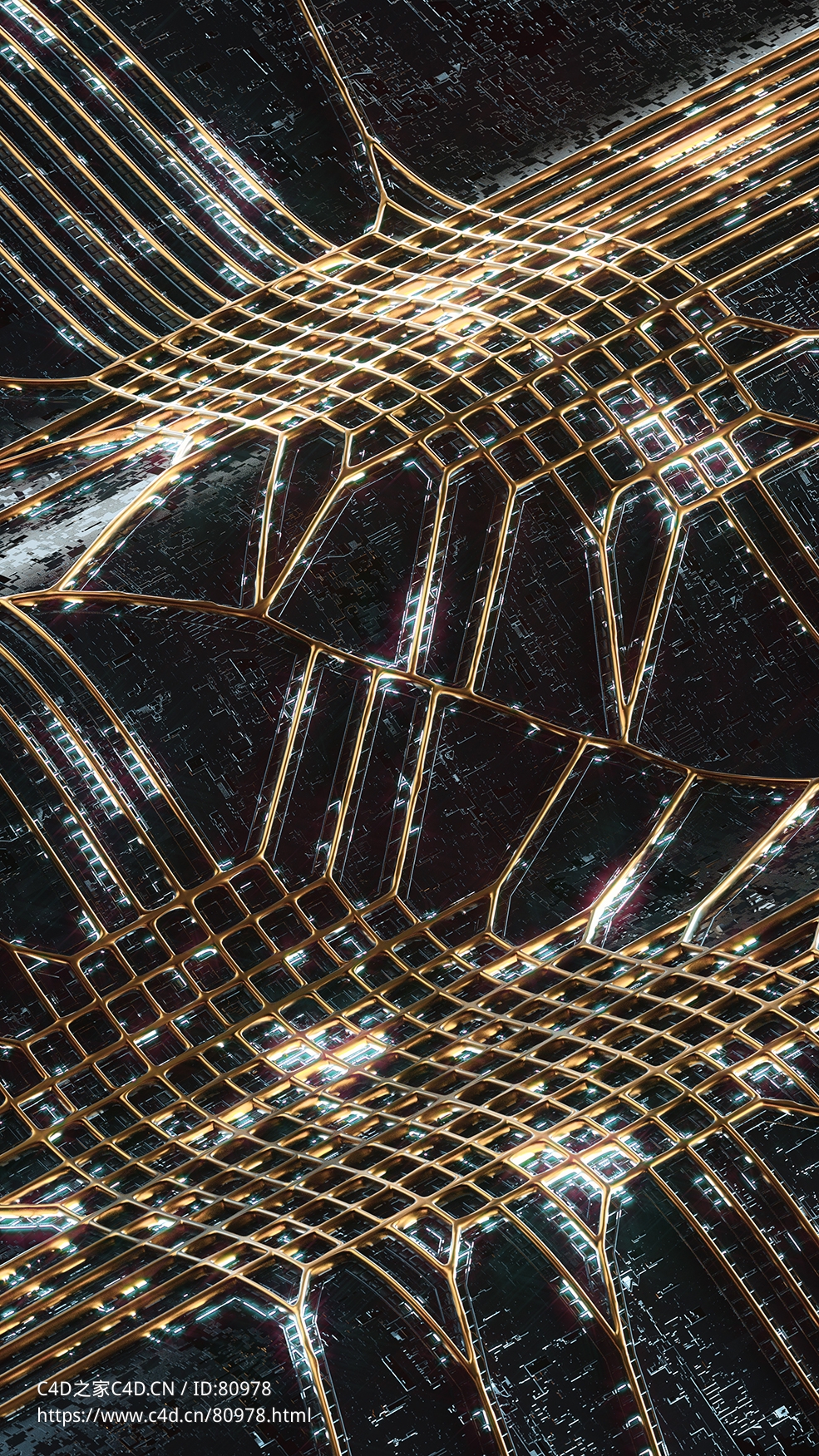 金线网络覆盖c4d octane渲染工程文件Network - C4D之家 - 24.jpg