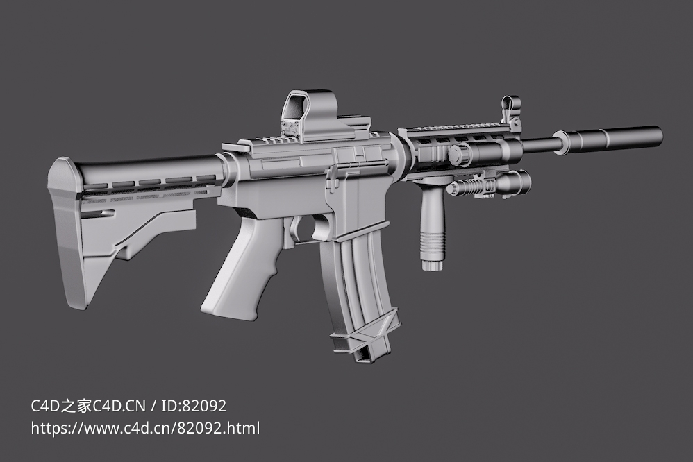 卡宾枪M4A1 (Untextured) - C4D之家 - 24.jpg