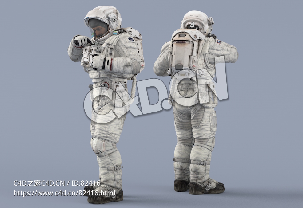 整前胸前设备的白色太空服中年男性宇宙航天员Idle Chest Device - C4D之家 - 63.jpg