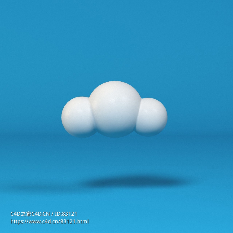 低面卡通气泡云图标模型Bubble Cloud_1 - C4D之家 - 025.jpg
