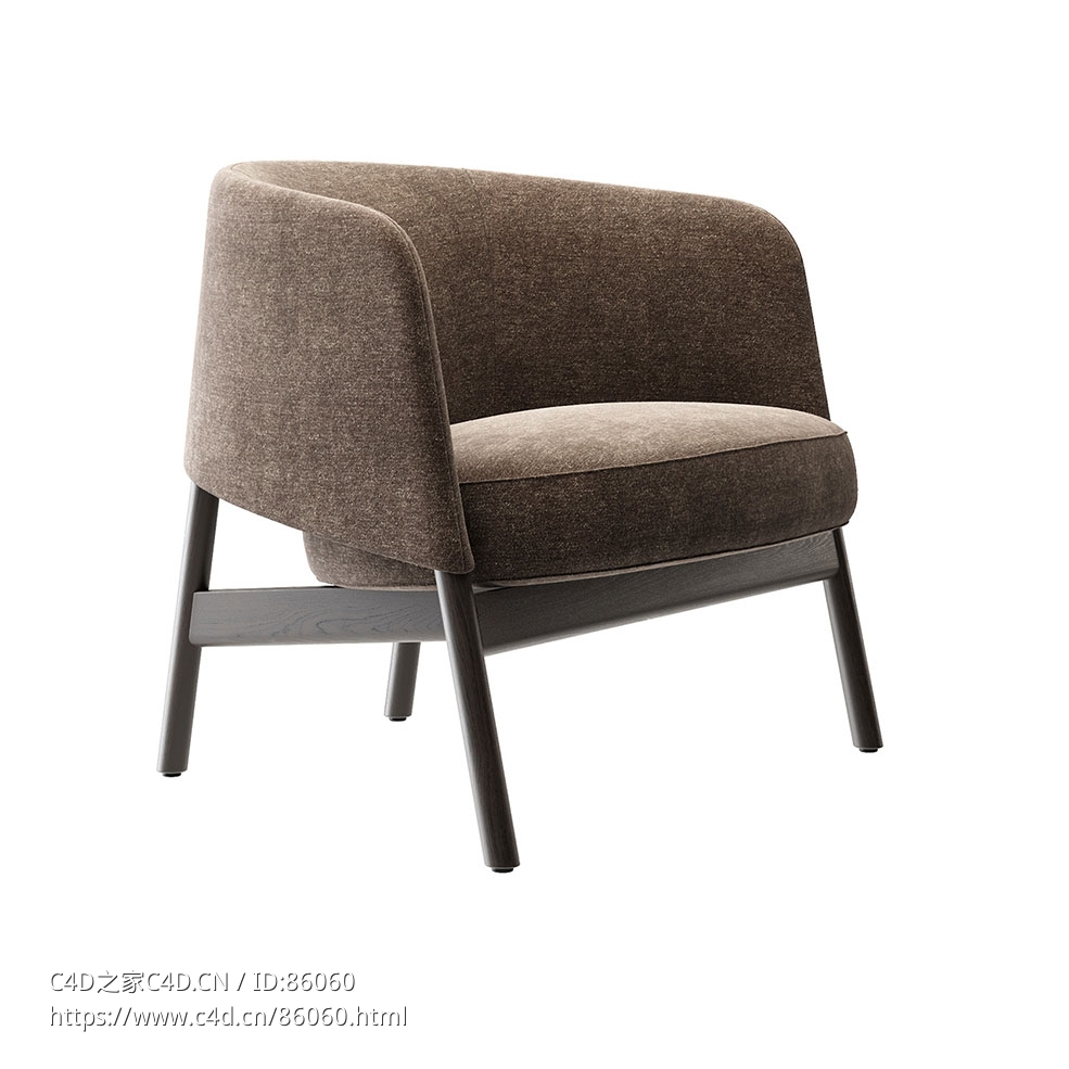Bensen领口系列木制休闲椅3D模型素材下载Collar Lounge Chair Wood by Bensen - C4D之家 - 0742.jpg