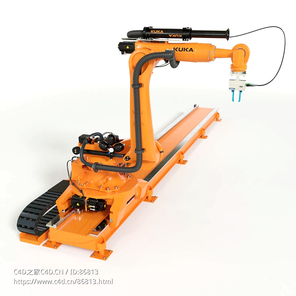 德国KUKA KR210工业机器人6轴机械手臂三维模型Robot Kuka Kr210 Schunk Rigged Q - C4D之家 - 1.jpg