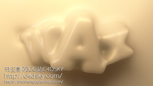 C4D蜡状文字动画教程Cinema 4D Create Wax Type Using Collision Deformer - C4D之家 - Cinema 4D Tutorial - Create Wax Type Using Collision Deformer.png