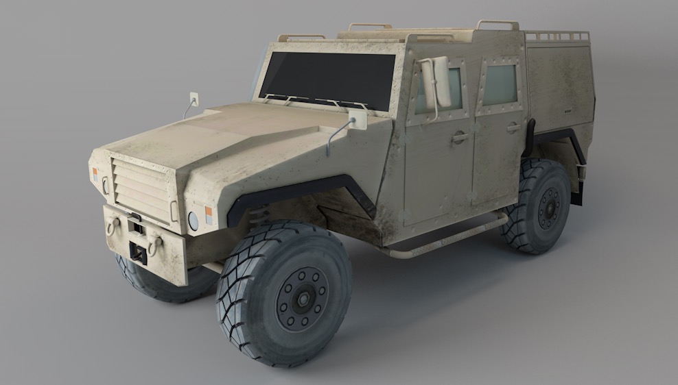 军用越野车C4D模型 Eagle kokpit
