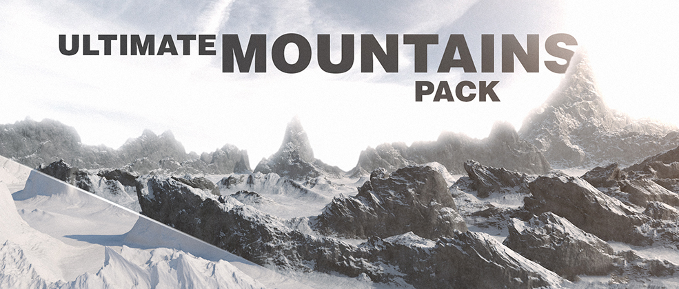 22个山峰C4D模型（白模）C4D Ultimate Mountains Pack - C4D之家 - preview_cover.jpg