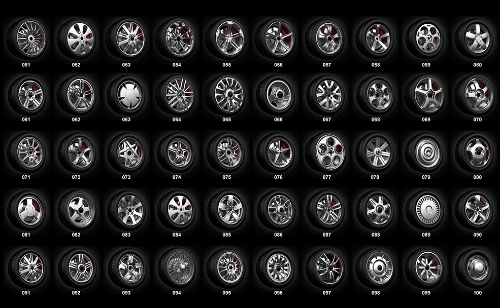 100个汽车轮胎3D模型 PREMIUM 100 Car Wheels Collection - C4D之家 - fcknMODELS_vol01.jpg