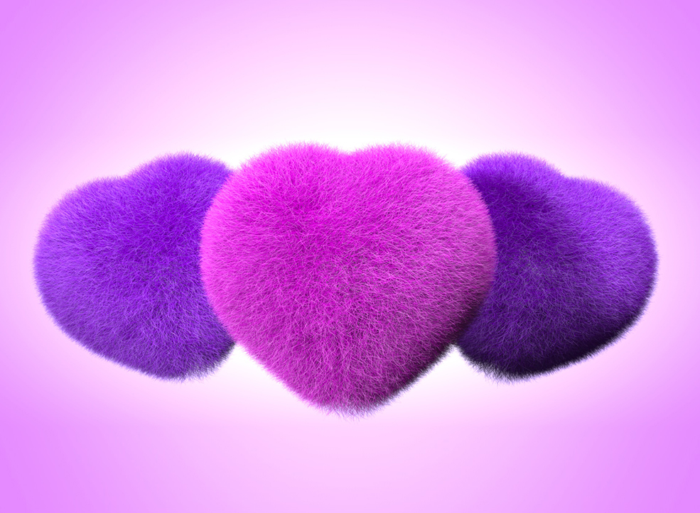 C4D毛发心型模型工程 heart Hair Object - C4D之家 - 1.jpg