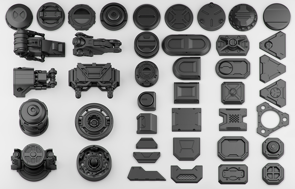 150多件硬面机械结构模型合集 Hard Surface Kitbash Vol.1 - C4D之家 - oleg-ushenok-kitbash-05.jpg