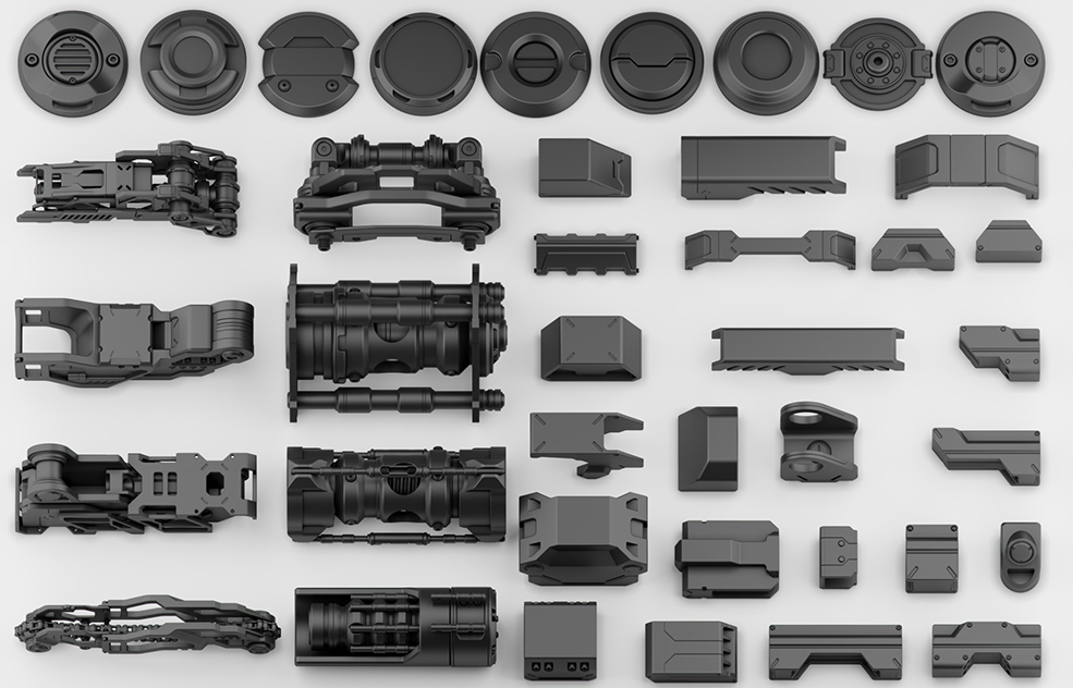 150多件硬面机械结构模型合集 Hard Surface Kitbash Vol.1 - C4D之家 - oleg-ushenok-kitbash-04.jpg