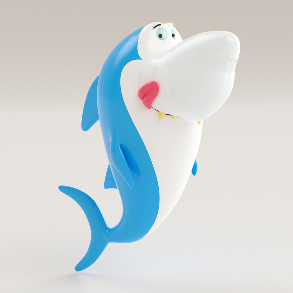 C4D Octane可爱的卡通鲨鱼模型 Cartoon shark - C4D之家 - JabberJaw.jpg