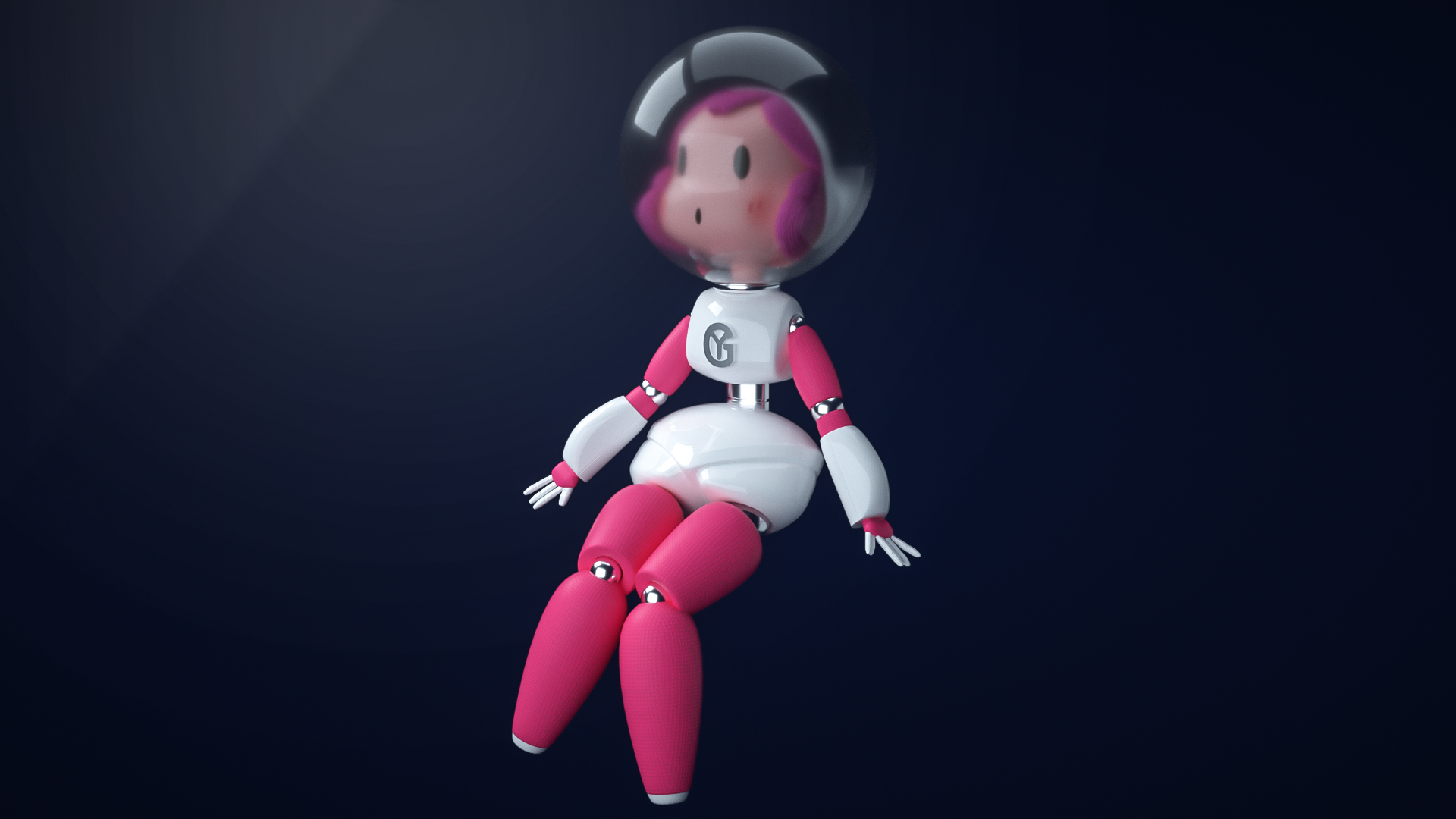 C4D卡通女机器人OC渲染 - C4D之家 - 卡通女机器人.jpg