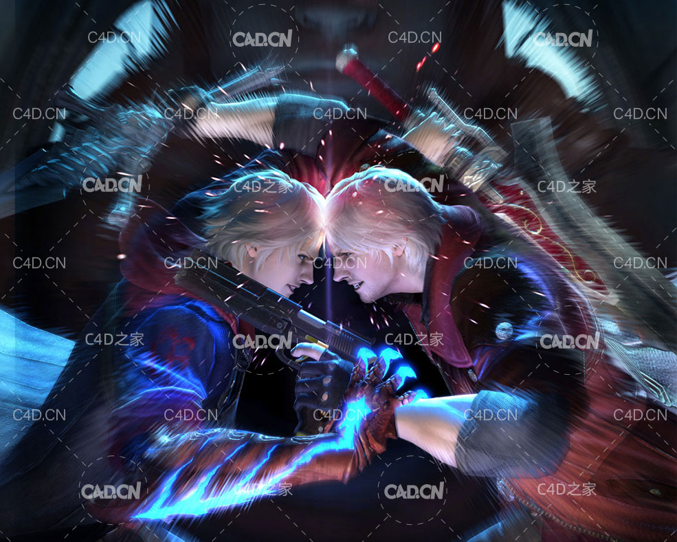 55套C4D动作冒险游戏《鬼泣4(Devil May Cry 4 )》模型合集 - C4D之家 - Devil-may-cry-4-02c.jpg