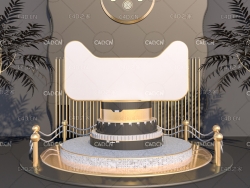 黑金色天猫标志舞台标题背景C4D工程