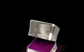 珠宝首饰金属盒C4D渲染 Jewelry metal box