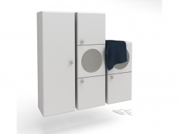 卫生间储物柜C4D模型 Toilet storage cabinet