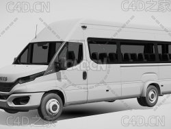 依维柯商务车客车商用车2022款小巴汽车C4D汽车模型下载