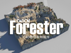 C4D森林树木植物生成插件中文汉化修正版 Forester for Cinema 4D R15-R23