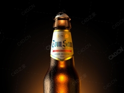 挂满水珠的啤酒瓶材质灯光渲染教程(含模型) Create a Photorealistic Beer Bottle