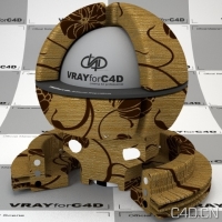 vray for c4d材质：Sirpi wallpaper
