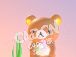 C4D卡通小熊模型 Rilakkuma