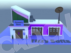 C4D初级建模创建卡通杂货店教程 Cinema 4D Creating Grocery Store for Beginner