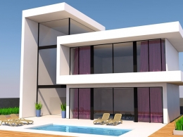 现代时尚别墅C4D模型 Modern House
